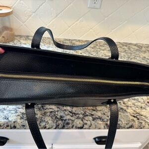 Kate Spade Extra Large Black Leather Tote Bag